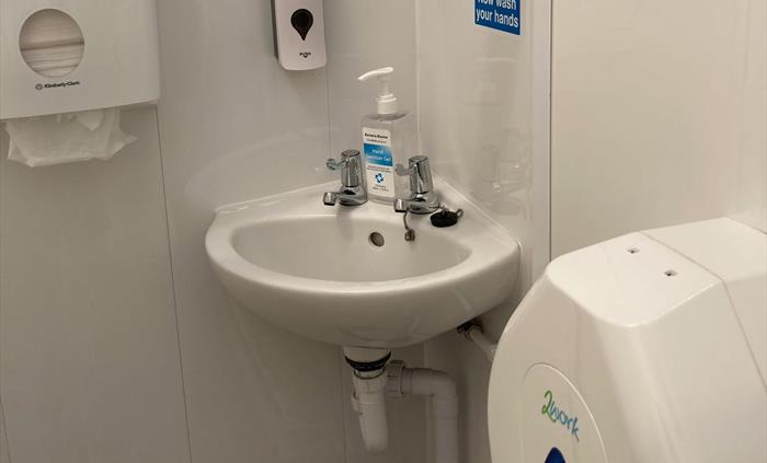 inside toilets on static site
